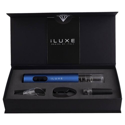фото Подарочный набор сомелье с электрическим штопором iluxe prestige santorini blue