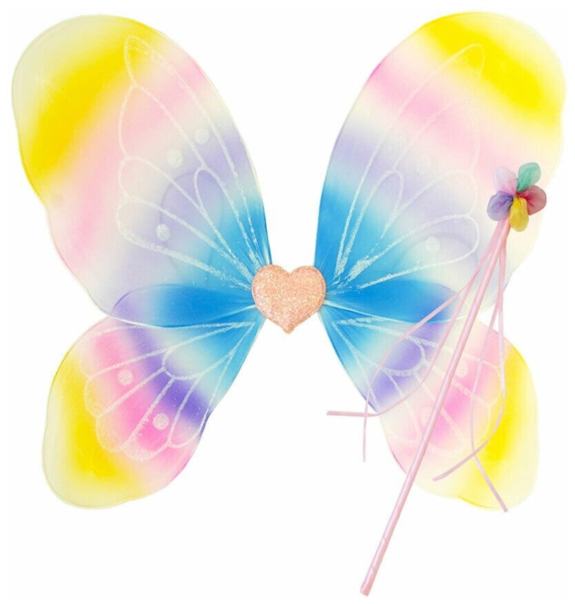 Карнавальный набор Riota Крылья бабочки, разноцветный, 40х46 см