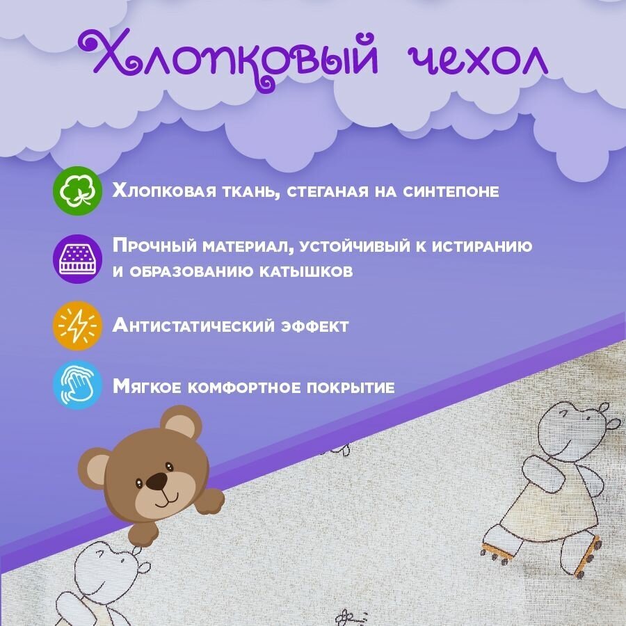 Матрас детский BeautySon Baby Fiber 8 70x150