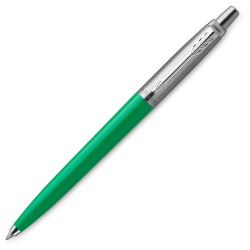 Parker Ручка шариковая Parker Jotter Color М, корпус пластиковый, зелёный, синие чернила, блистер