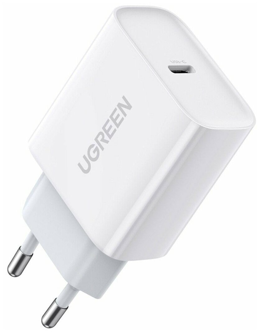 Зарядное устройство UGREEN сетевое USB C 20W PD, цвет белый (60450)