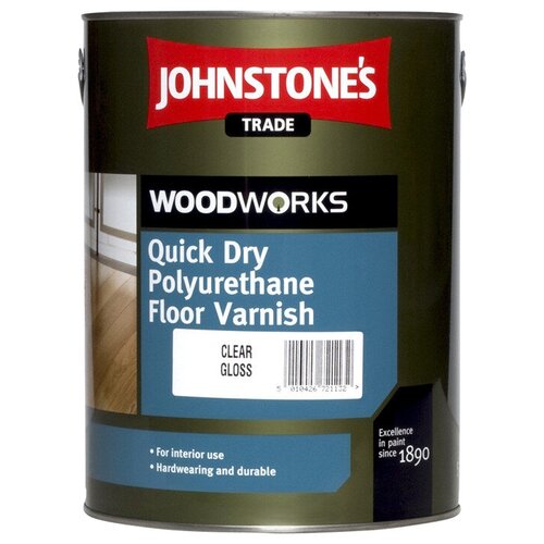 Лак Johnstone's Quick Dry Polyurethane Floor Varnish Clear Gloss полиуретановый бесцветный 2.5 л