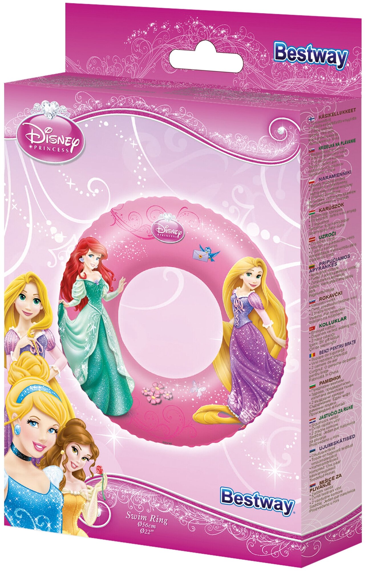 Bestway Надувной круг для плавания Disney Princess, 3-6 лет, 56 см. - фото №3