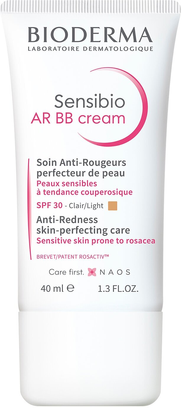 Защитный BB-крем для кожи с покраснениями и розацеа Bioderma Sensibio AR BB Cream SPF 30 40 мл .