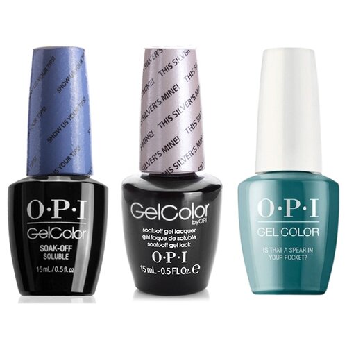 OPI Набор для маникюра Gel Color, 15 мл, серебристый