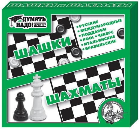 Шашки + шахматы, игровой набор Десятое Королевство 01450ДК