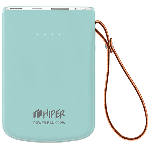 Внешний аккумулятор HIPER Travel5k Lemon 5000 мАч, USB/microUSB/USB Type-C, 2.1 А, 12 В, индикатор заряда, светло-лимонный