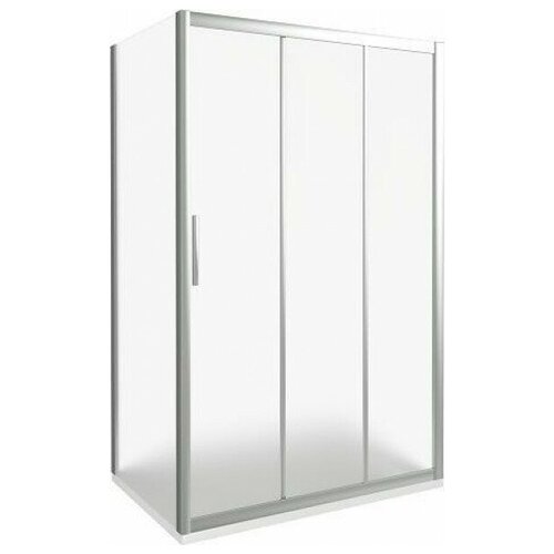 Душевой уголок Good Door Orion WTW+SP 140x80 с поддоном, матовый Grape, хром