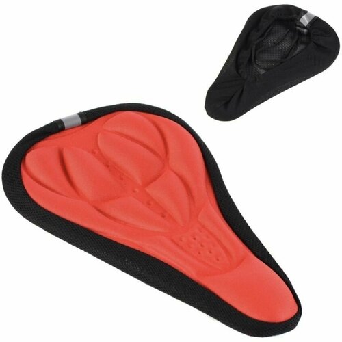 фото Чехол на велосипедное седло 28х16х2 см красный нет бренда
