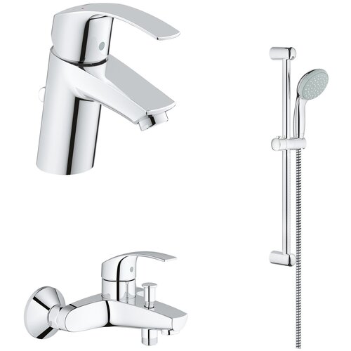 Душевой гарнитур Grohe Eurosmart 124446, серебристый хром 1750 мм