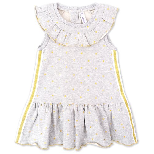 фото Платье playtoday размер 80, светло-серый/золотистый