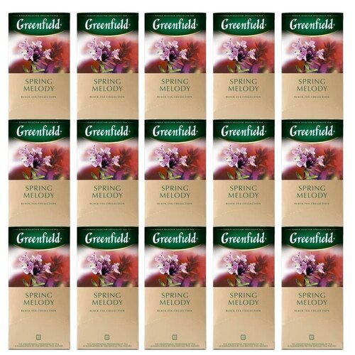 фото Чай черный greenfield spring melody в пакетиках набор 15 упаковок, 375 шт.