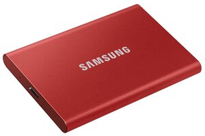 SSD SAMSUNG Твердотельный накопитель Samsung. Samsung SSD 500GB T7 Touch, USB Type-C, R/W 1000/1050MB/s, Red