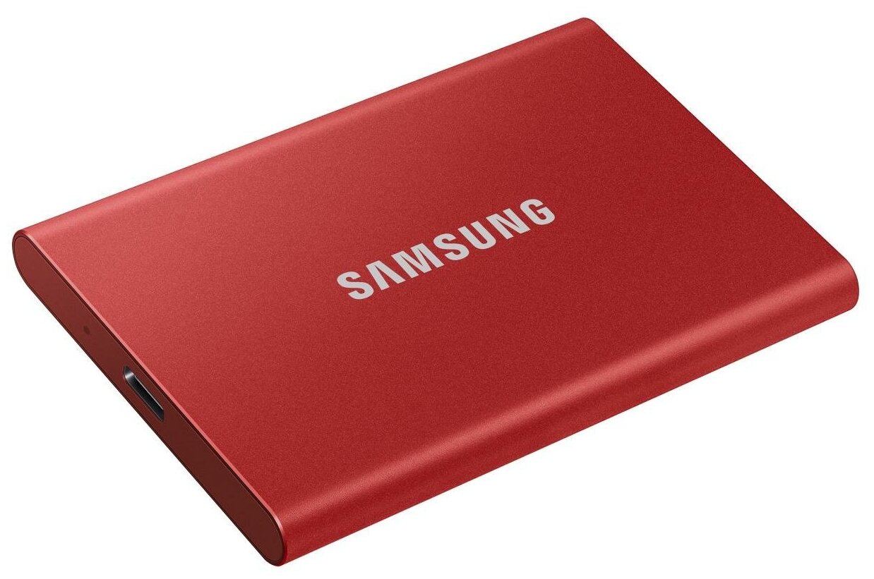 Твердотельный накопитель Samsung SSD 500GB T7 Touch, USB Type-C, R/W 1000/1050MB/s, Red