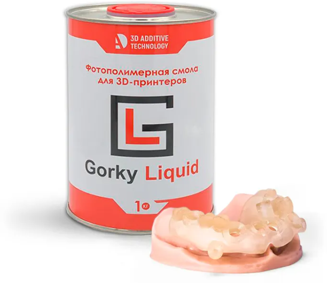 Фотополимерная смола Gorky Liquid Dental Surgical, прозрачная (1 кг)