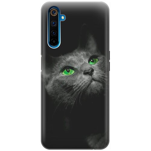 фото Силиконовый чехол на realme 6 pro / рилми 6 про с принтом "зеленоглазая кошка" re:pa