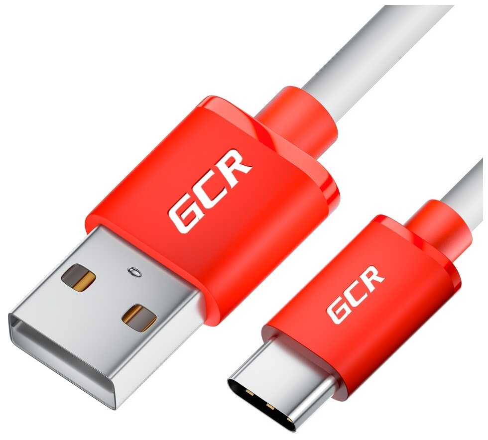 Кабель USB 2.0 A-Type-C, 0.5m Greenconnect, красный, GCR-53235