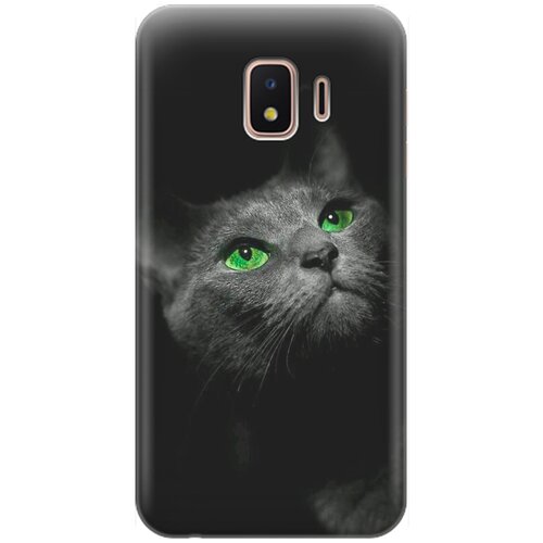 фото Силиконовый чехол на samsung galaxy j2 core / самсунг джей 2 кор с принтом "зеленоглазая кошка" re:pa