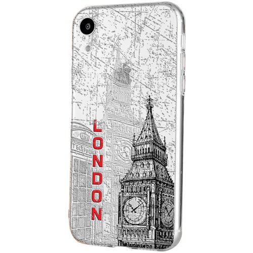Силиконовый чехол Mcover для Apple iPhone XR с рисунком Лондон силиконовый чехол mcover для apple iphone xr с рисунком билет в лондон