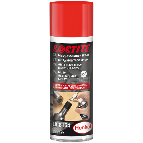 LOCTITE LB 8154 400ML (303135) Паста молибденовая для сборочных работ, спрей (Loctite)