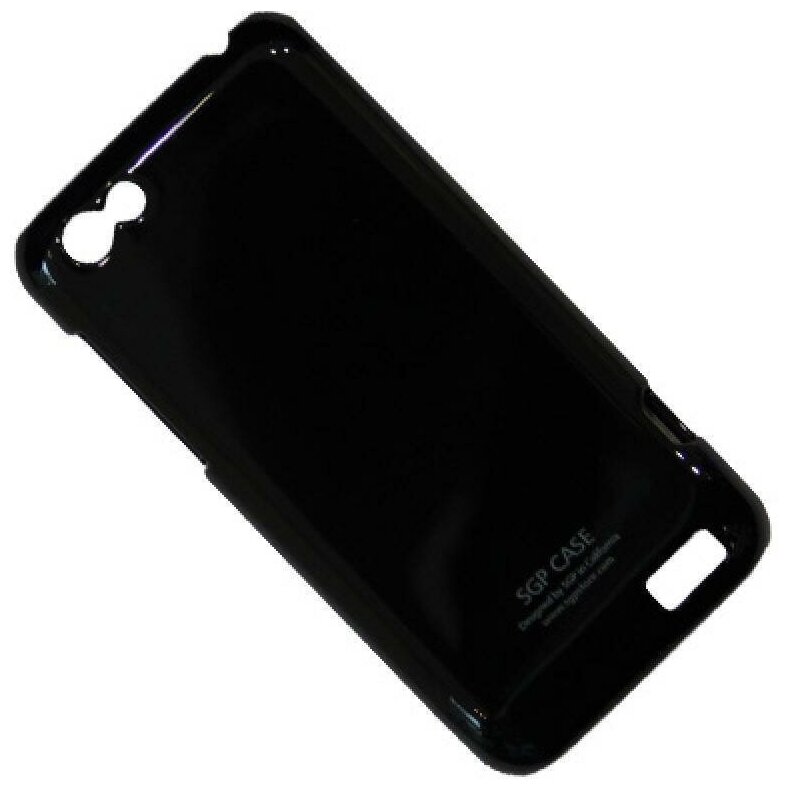 Чехол для HTC One V (T320e) задняя крышка пластик лакированный SGP Case Ultra Slider <черный>