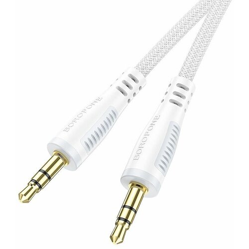 Кабель AUX Borofone BL14 1m белый кабель aux jack 3 5mm m jack 3 5mm m borofone bl14 1 0м цвет белый