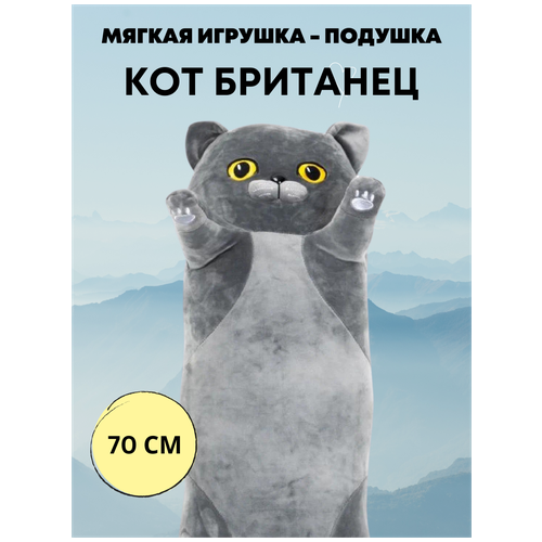 фото Мягкая игрушка cute toys длинный британский кот 70 см