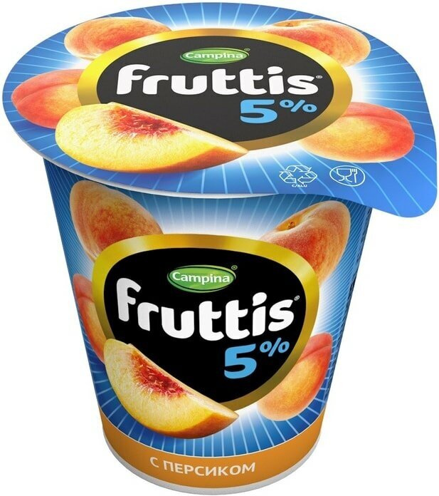 Продукт йогуртный Fruttis с персиком 5% 290г