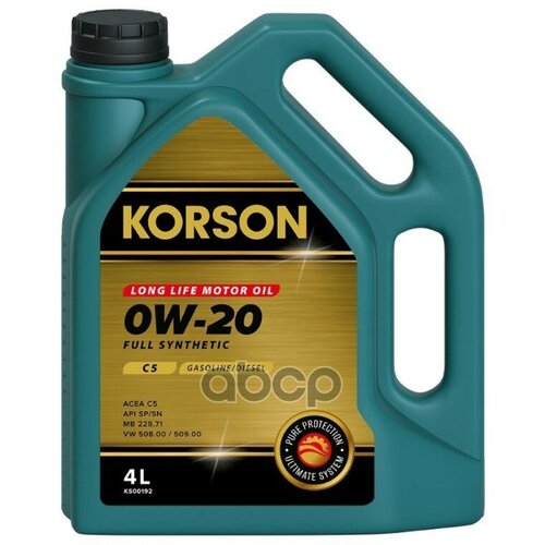 Korson 0w-20 Full Synthetic C5 4л (Pao Синт. Мотор. Масло.)