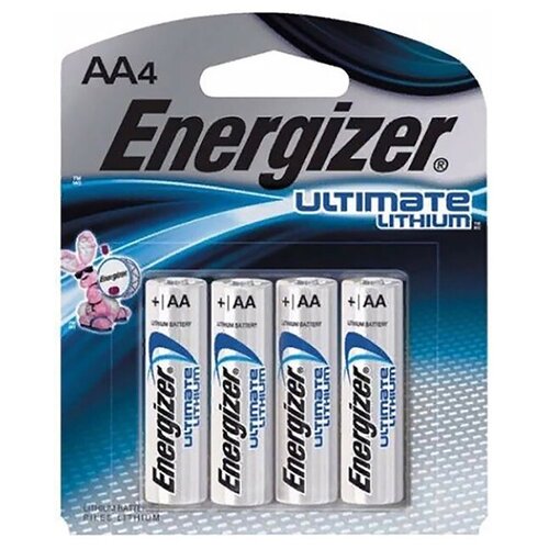 Батарейка AA литиевая Energizer Lithium Ultimate FR6-4BL 1.5V в блистере 4шт. батарейка aa литиевая energizer lithium ultimate fr 6 4bl 1 5v в блистере 4шт