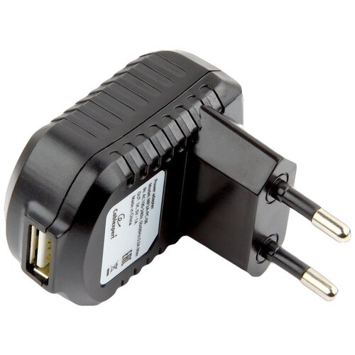 Зарядное устройство 220V -> USB 5V Cablexpert MP3A-PC-08 1000mA, черный