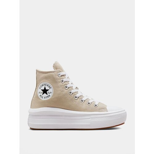 фото Кеды converse chuck taylor all star, демисезон/лето, повседневные, размер 9us (40eu), бежевый