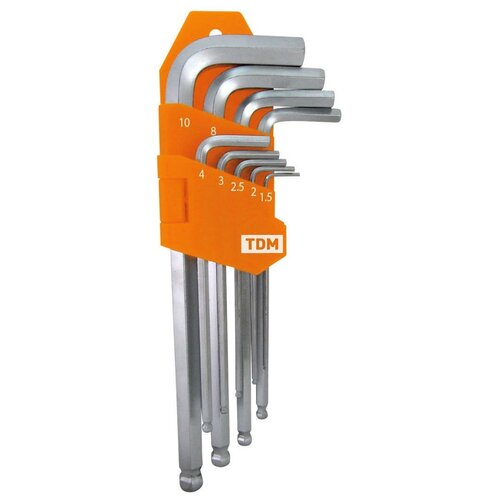 Набор инструментов TDM ELECTRIC SQ1020-0104, 9 предм., серебристый/оранжевый