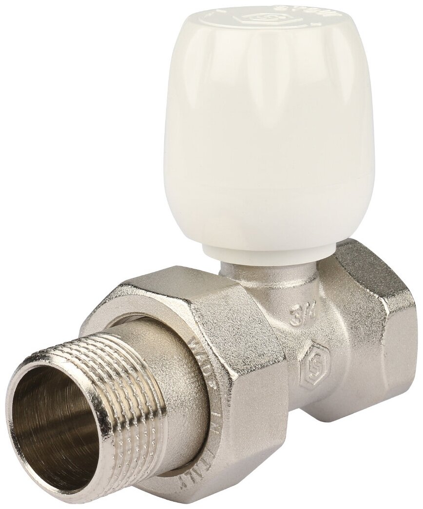фото Клапан ручной терморегулирующий с неподъемным шпинделем STOUT SVRs 1172 000020 прямой 3/4"