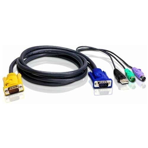 набор защищенныйх кабелей kvm usb dvi aten 2l 7d02udx2 KVM-кабель ATEN 2L-5303UP