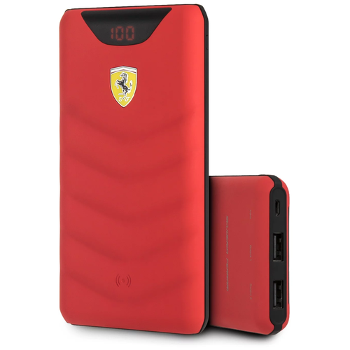 фото Аккумулятор ferrari wireless power bank 10000 mah (feopbw10kqu), красный