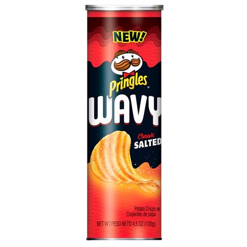 Чипсы Pringles Wavy картофельные Classic Salted, соль, 130 г