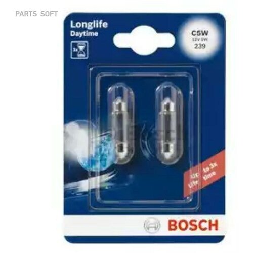 Лампа Longlife Day C5w 12v [5w] [Блистер] [2 Шт] Bosch арт. 1987301060