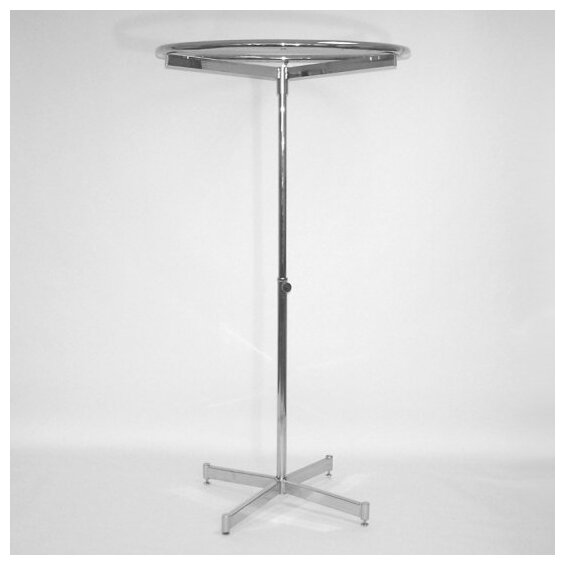 фото Вешало - стойка для одежды и белья. Вешалка напольная регулируемая металлическая с вращающейся окружностью стационарная, хром - ST050R50A-800
