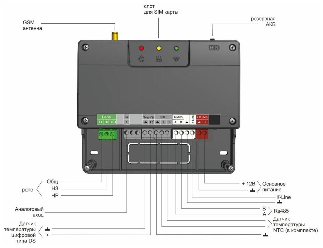 Отопительный GSM контроллер ZONT SMART на стену и DIN-рейку - фото №3