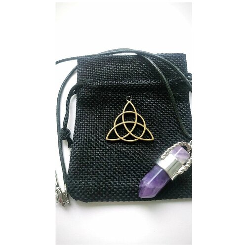 фото Комплект бижутерии gameмерч: подвеска, аметист синтетический, бронза