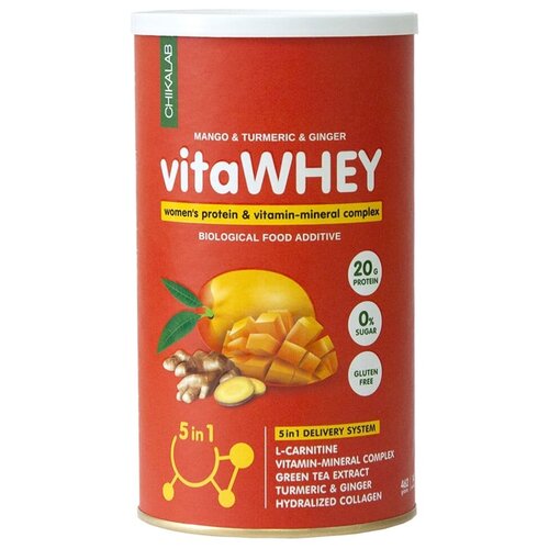 Протеин Chikalab Vita Whey, 462 гр., манго-имбирь-куркума