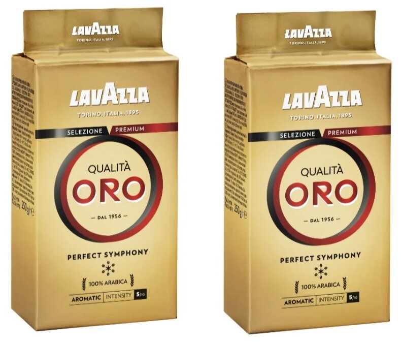Кофе молотый Lavazza Qualita Oro, 250 г (в/у), 2шт.