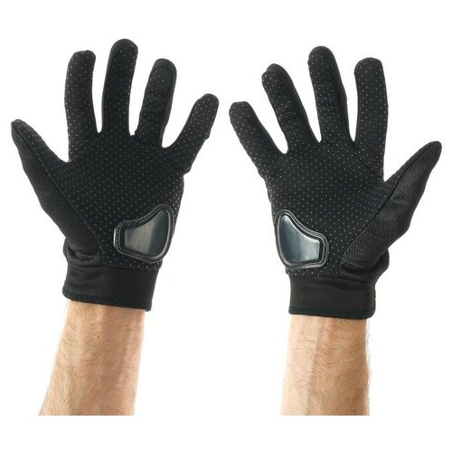 перчатки для бильярда gcsport черные пара Перчатки для езды на мототехнике КНР с защитными вставками, пара, размер XL, черные