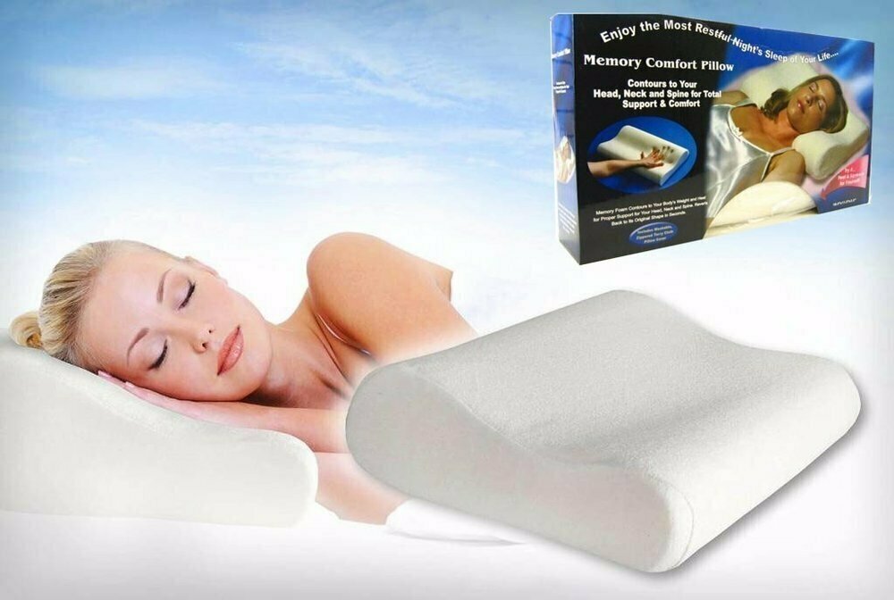 Ортопедическая подушка Comfort Memory Pillow Foam, Латексная подушка с памятью Мэмори Пилоу - фотография № 2