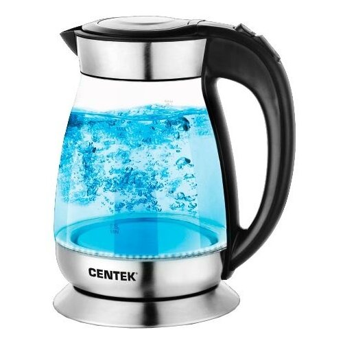 Чайник CENTEK CT-0055, черный/серебристый