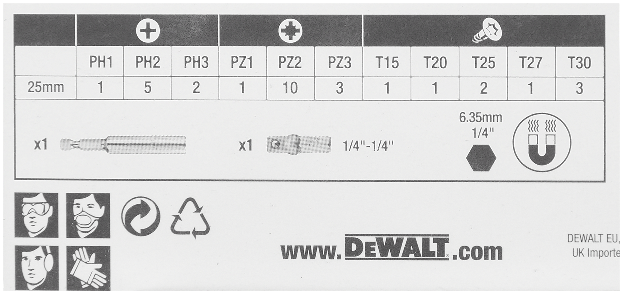 Набор бит Dewalt Impact Torsion DT70560T-QZ, 32 шт. - фотография № 7