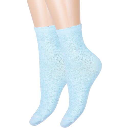 фото Детские носки, голубые 16-18 красная ветка