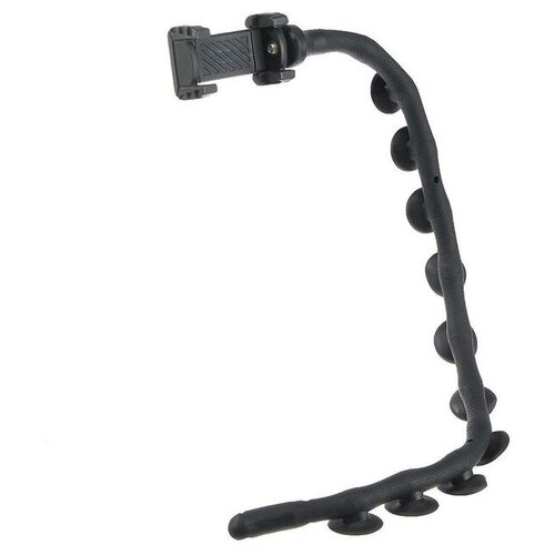 фото Держатель телефона универсальный "змей" захват 6-10 см, длина до 50 см, черный 5350941 сима-ленд