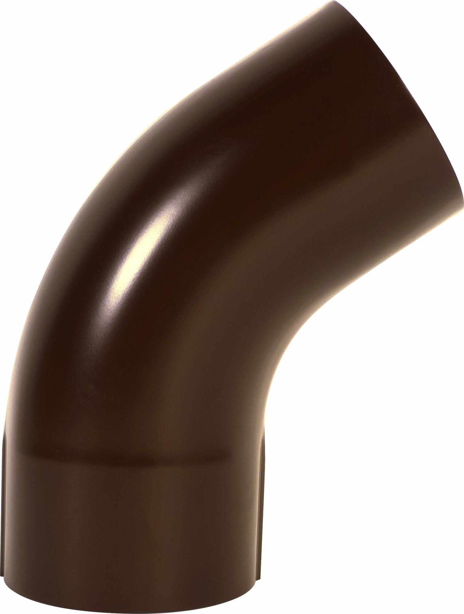 Колено трубы 55 D90 мм цвет коричневый - фотография № 2